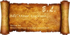 Büttner Luciusz névjegykártya